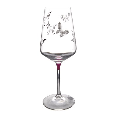 Бокал для вина Crystalex Bohemia Арлекино (розовый) 350мл (1 шт) - фото 57502