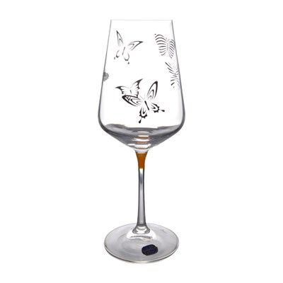 Бокал для вина Crystalex Bohemia Арлекино (оранжевый) 350мл (1 шт) - фото 57505