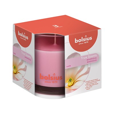 Свеча в стекле ароматическая Bolsius True scents 95/95 магнолия - время горения 43 часа - фото 60908