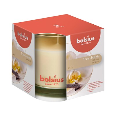 Свеча в стекле ароматическая Bolsius True scents 95/95 ваниль - время горения 43 часа - фото 60914