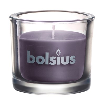 Свеча в стекле Bolsius Classic 80/92 темно-серая - время горения 29 часов - фото 60932