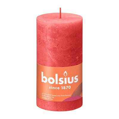 Свеча рустик Bolsius Shine 130/68 цветущий розовый - время горения 60 часов - фото 60972