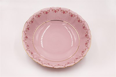 Салатник 23 см "Мелкие цветы" Соната розовый фарфор Leander - фото 62172