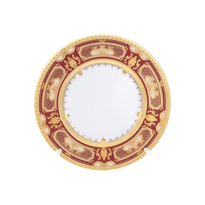 Набор тарелок Falkenporzellan Donna bordeaux gold 22,5 см(6 шт) - фото 62733