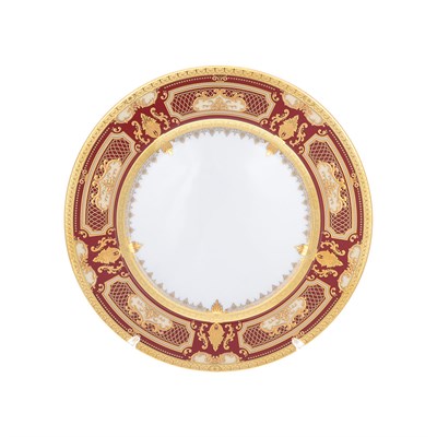 Набор тарелок Falkenporzellan Donna bordeaux gold 28 см(6 шт) - фото 62736