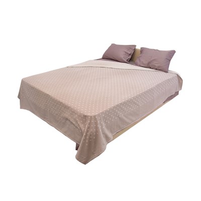 Комплект постельного белья с покрывалом Gelin Home Kalpli лиловый - фото 63696