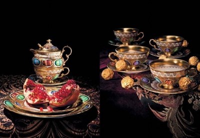 Сервиз кофейный 15 предметов Antique Medallions Rudolf Kampf - фото 64278
