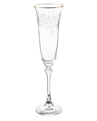 Набор фужеров для шампанского "ASIO" 190 мл "Панто, затирка золото, отводка золото" Crystalite Bohemia (6 штук) - фото 64528