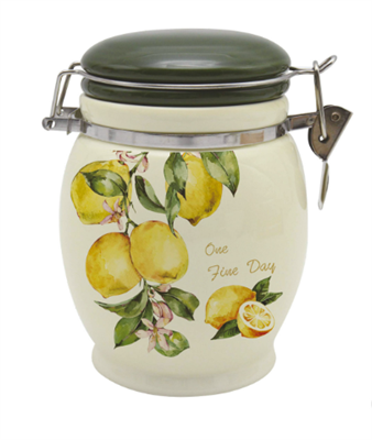 Банка для сыпучих продуктов Royal Classics Лимоны 700 мл 11,5*11,5*15 см - фото 64609