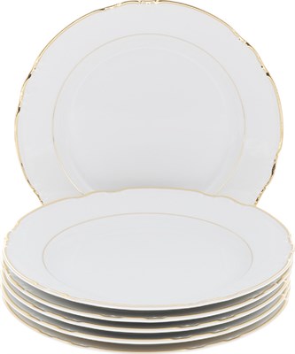 Набор тарелок 21 см 6 штук "Constance" декор "Отводка золото" Thun - фото 64664