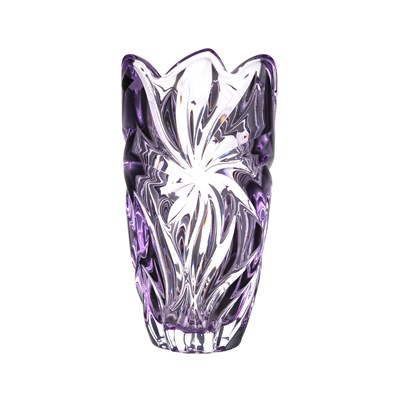 Ваза 28 см "FLORA" Violet Aurum Crystal - фото 66418
