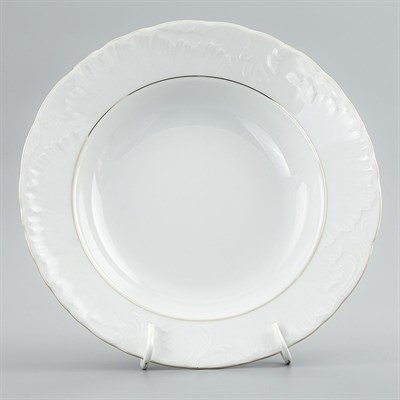 Набор тарелок глубоких 22,5см (6 штук) Rococo, декор "Отводка золото" Cmielow - фото 66977