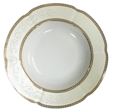 Набор тарелок глубоких 22,5см (6 штук) Bolero, декор "Элегантность" Cmielow - фото 67088