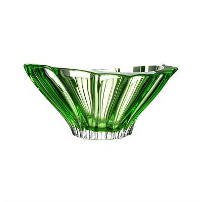 Конфетница Aurum Crystal Plantica 22 см  зеленая - фото 67247