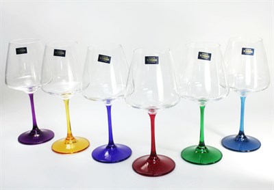 Набор бокалов для вина Naomi 360 мл Арлекино (6 штук) - фото 67374
