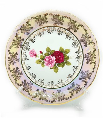 Десертные тарелки "Роза перламутровая" 19 см 6 штук - фото 67718
