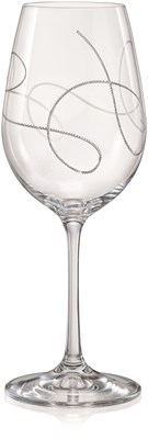 Набор бокалов для вина Виола 350 мл (2 штук), декор "STRING глубокое травление" Crystalex - фото 67817