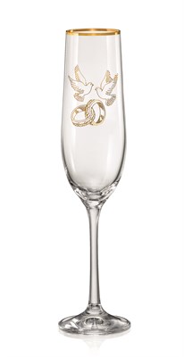 Набор бокалов для шампанского Виола 190 мл (2 штуки) Q7976 Crystalex - фото 67839