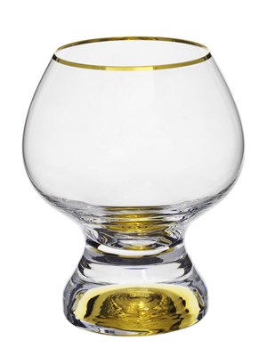 Набор бокалов для бренди Джина 250 мл (6 штук); декор"Отводка золото, дно золотое" Crystalex - фото 67947