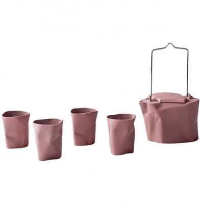 Чайный сервиз BENT 5 предметов, цвет розовый Cmielow - фото 67995