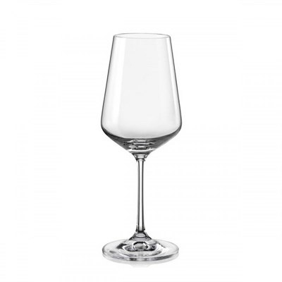 Набор бокалов для вина Сандра 350 мл (6шт), недекорированный Crystalex - фото 68239