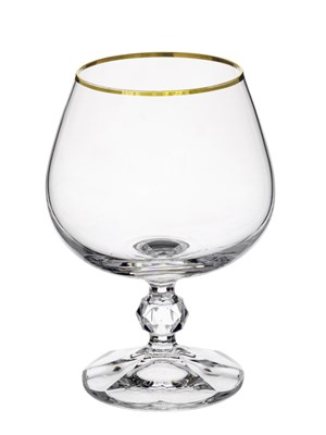 Набор бокалов для бренди Клаудия 250 мл (6 штук), декор "Отводка золото" Crystalex - фото 68330
