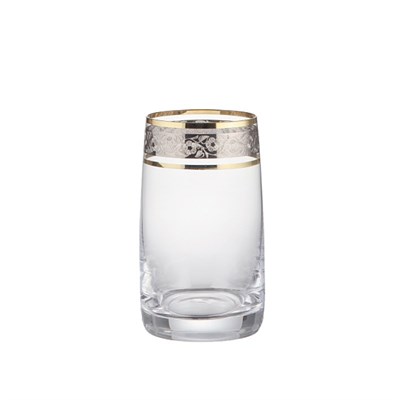 Набор стаканов для воды Идеал 250 мл (6 штук), панто платина, золото Crystalex - фото 68334