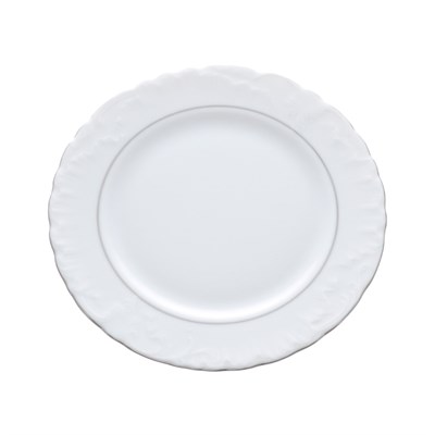 Набор плоских тарелок 25 см Repast Rococo с платиновыми полосками ( 6 шт) - фото 68555