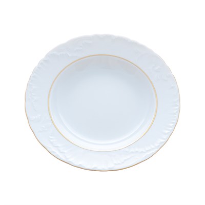 Набор глубоких тарелок 22,5 см Repast Rococo с золотыми полосами ( 6 шт) - фото 68683