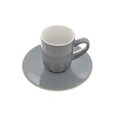 Чашка+блюдце для эспрессо графит Benedikt Ribby  80 мл - фото 68865