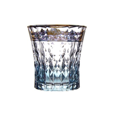 Набор стаканов для виски голуб.золото TIMON Lady Diamond 270 мл - фото 68891