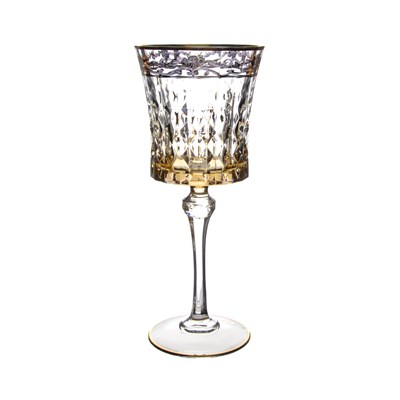 Набор  бокалов для вина медовое золото TIMON Lady Diamond 270 мл - фото 68910