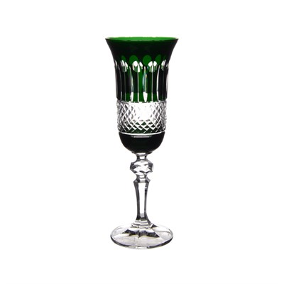 Фужер для шампанского Кристина Bohemia Цветной хрусталь 200мл зеленый (1 шт) - фото 69989