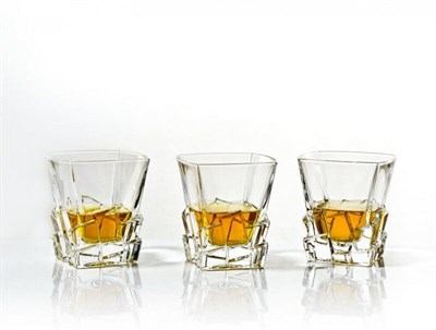Набор стаканов для виски "CRACK", декор "Отводка золото", 310 мл (набор 6 шт.), хрусталь, Bohemia Jihlava - фото 71590