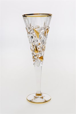 Набор бокалов для шампанского "GLACIER", декор "Платина"; 200 мл (набор 6 шт.), хрусталь, Bohemia Jihlava - фото 71618