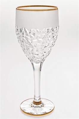 Набор бокалов для вина "NICOLETTE", декор "Матовое напыление, отводка золото"; 270 мл (набор 6 шт.), хрусталь, Bohemia Jihlava - фото 71657