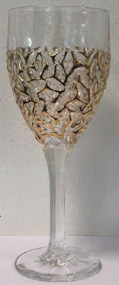 Набор бокалов для вина "NICOLETTE", декор "Золотой мрамор"; 320 мл (набор 6 шт.) , хрусталь, Bohemia Jihlava - фото 71663