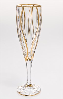 Набор бокалов для шампанского "OCEAN", декор "Золото"; 180 мл (набор 6 шт.), хрусталь, Bohemia Jihlava - фото 71679