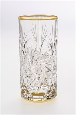 Набор стаканов для воды "PINWHEEL", декор "Отводка золото"; 370 мл (набор 6 шт.), хрусталь, Bohemia Jihlava - фото 71687