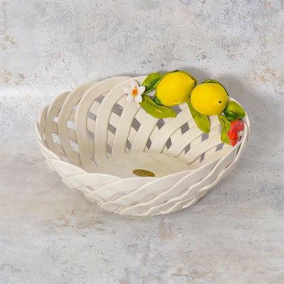 Блюдо круглое Orgia Лимоны и перец 30 см - фото 73388
