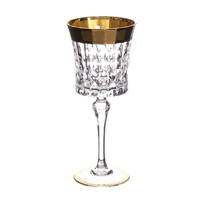 Набор бокалов для вина Lady Diamond матовая полоса 270 мл (6 шт) - фото 76121