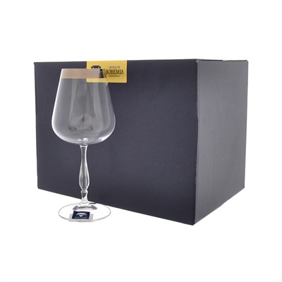 Набор бокалов для вина Crystalite Scopus декор 450 мл (6 шт) - фото 78633