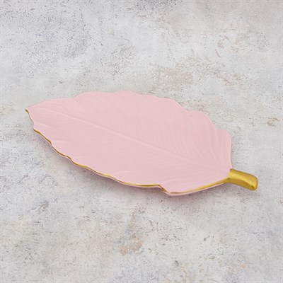 Блюдо лист Pink - фото 78985