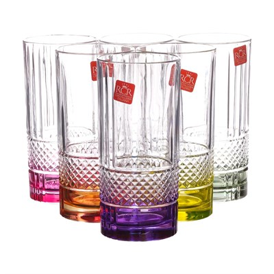 Набор стаканов для воды RCR Brillante Color 360мл (6 шт) - фото 79101