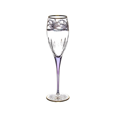  Набор фужеров для шампанского TIMON Violet/Gold (6 шт) 280 мл - фото 80215