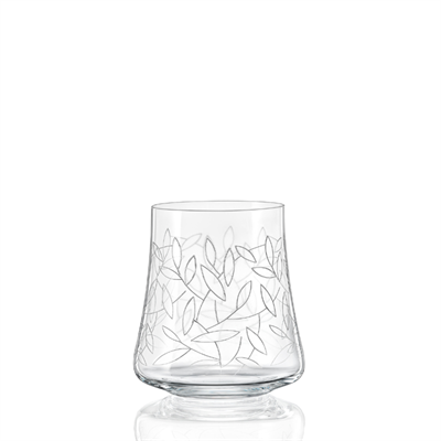 Набор стаканов для воды Экстра 400 мл (6 штук) декор "Листья" Crystalex - фото 82421