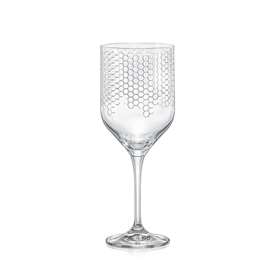 Набор бокалов для вина Умма 400 мл (6 шт) декор "Соты" Crystalex - фото 82425