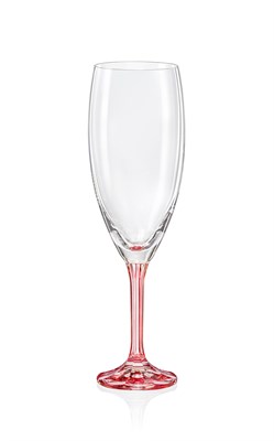 Набор бокалов для шампанского Магнолия 210 мл, оптика pink (6 шт) - фото 82433