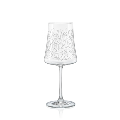 Набор бокалов для вина Экстра 460 мл (6 шт) декор "Листья" Crystalex - фото 82508