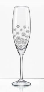 Набор фужеров София для шампанского 230 мл (2шт), декор "Снежинки" - фото 82742